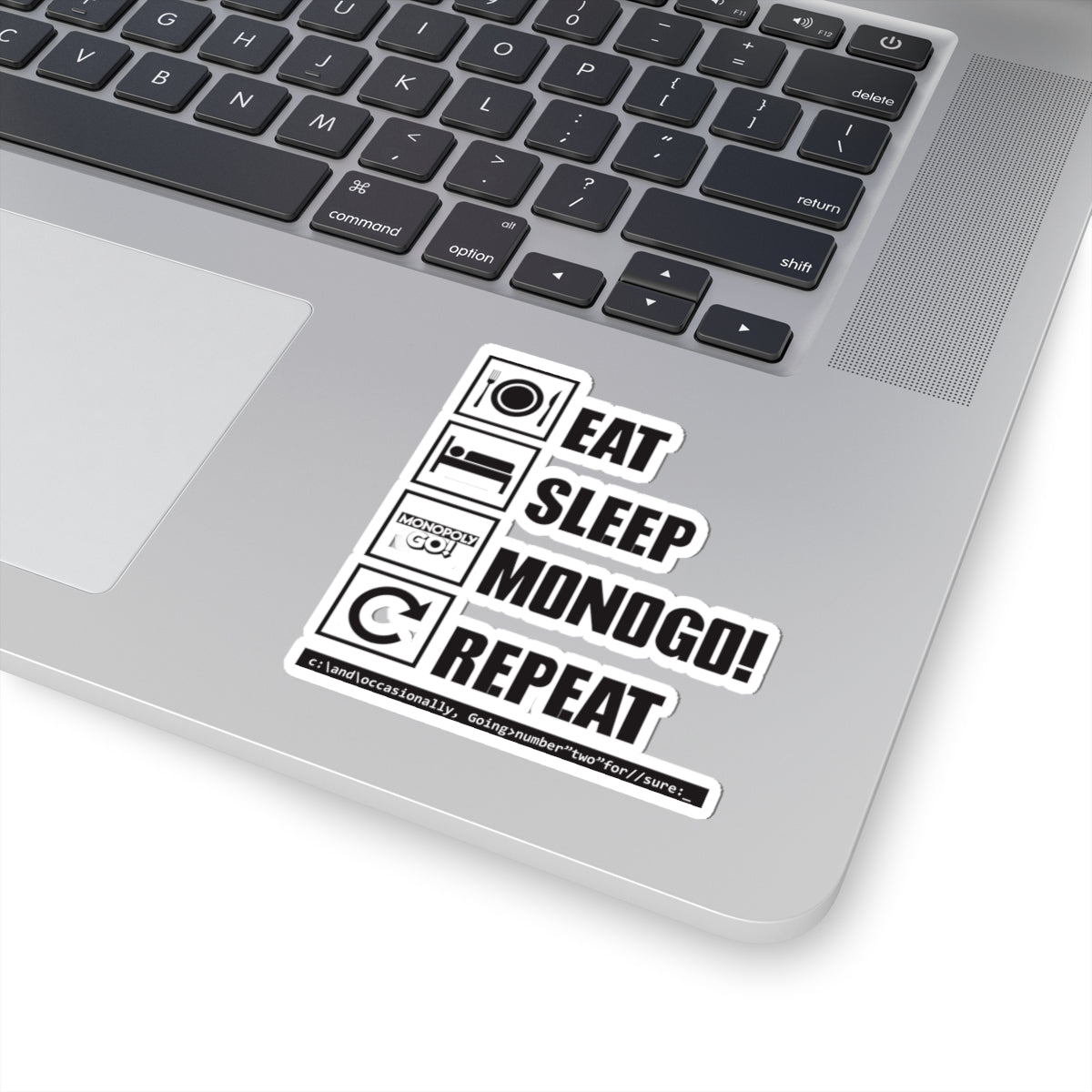 Kiss-Cut Stickers Eat, Sleep, MONOGO!, Repeat