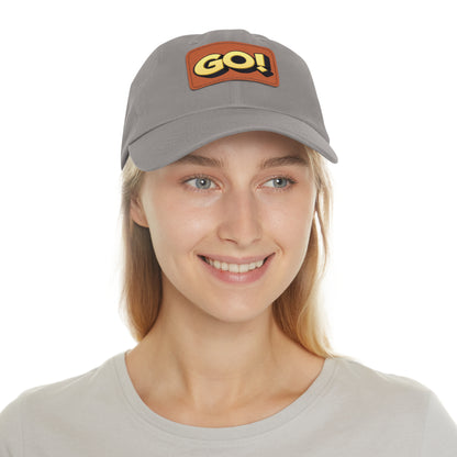 Monopoly Go! Dad Hat with Leather Patch (Rectangle)