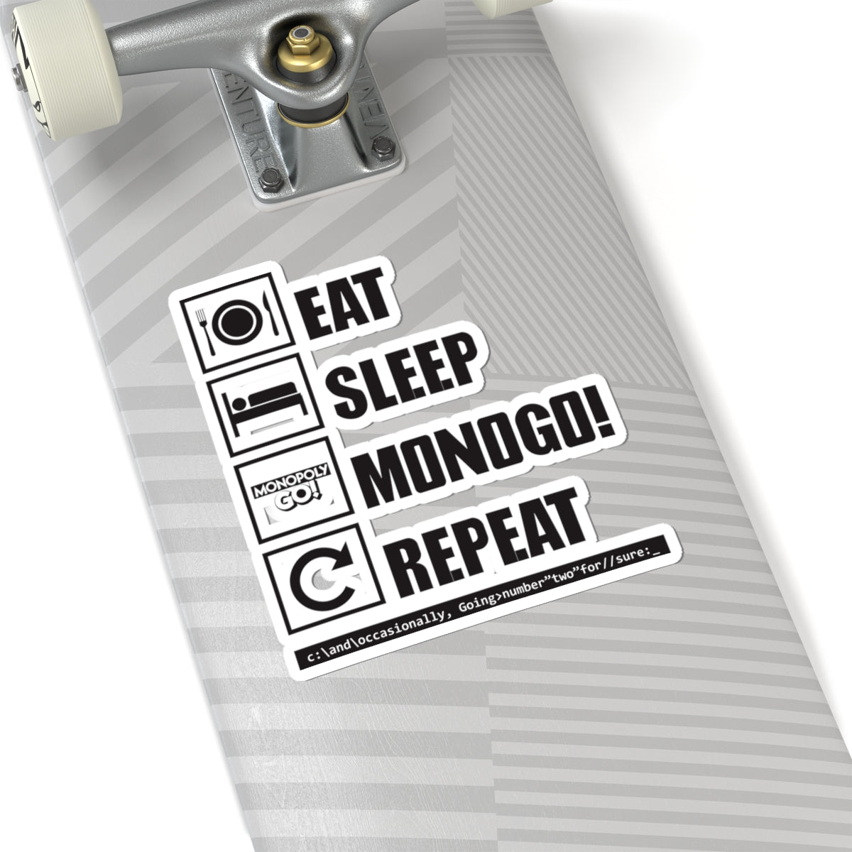 Kiss-Cut Stickers Eat, Sleep, MONOGO!, Repeat