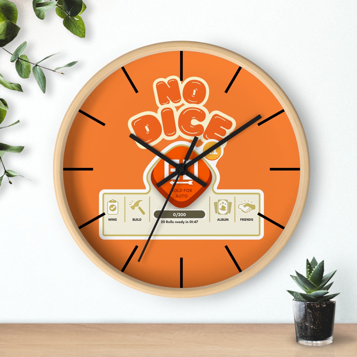 No Dice Wall Clock