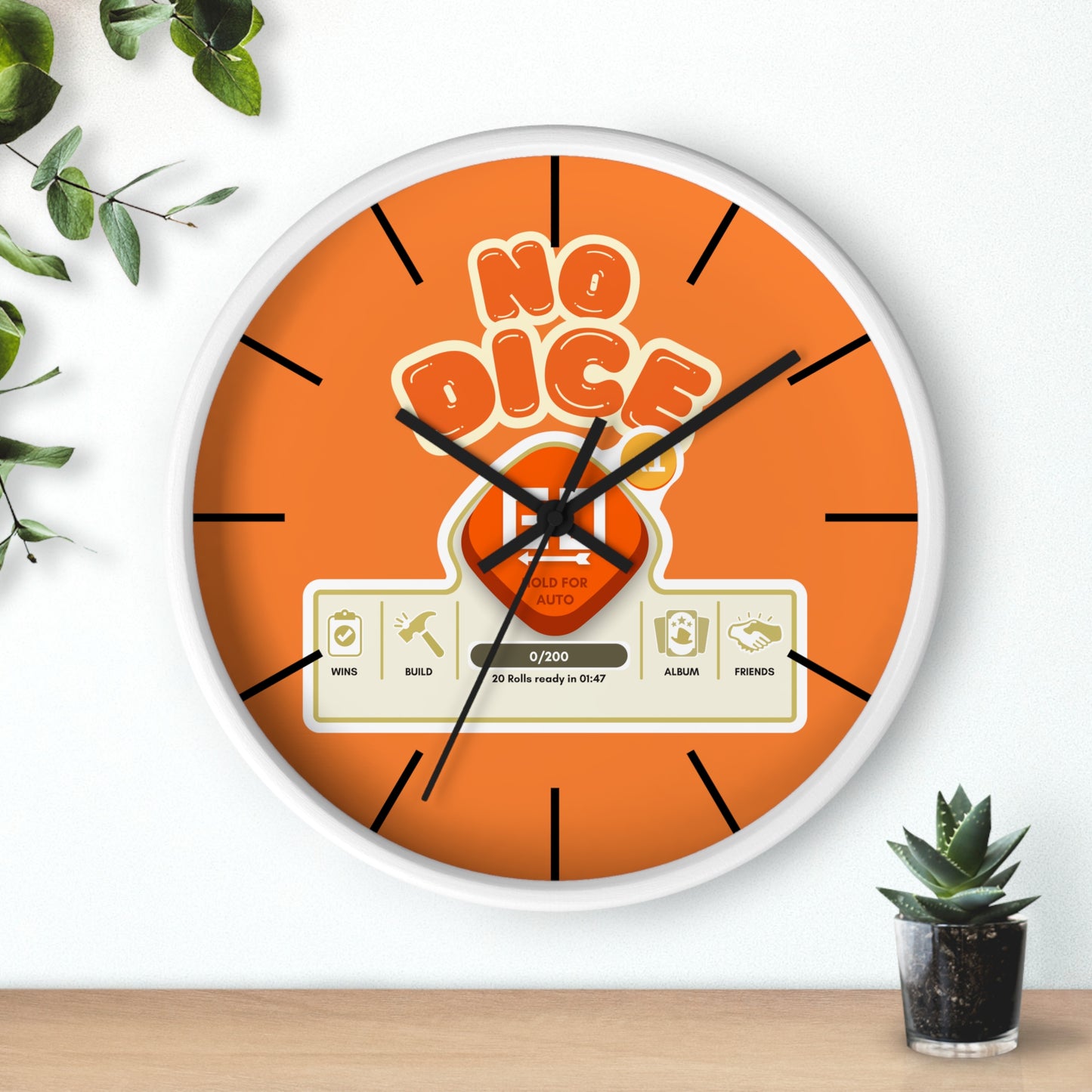 No Dice Wall Clock