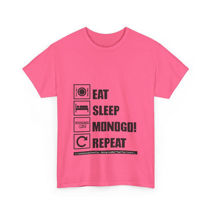 Eat, Sleep, MONOGO!, Repeat. Unisex Heavy Cotton Tee