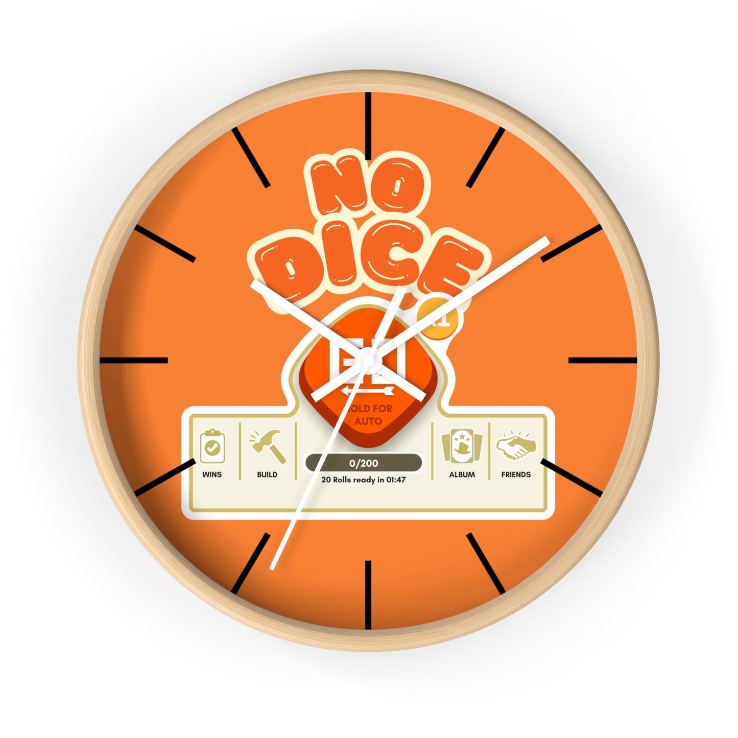 No Dice Wall Clock