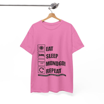 Eat, Sleep, MONOGO!, Repeat. Unisex Heavy Cotton Tee