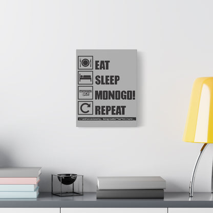 Matte Canvas, Stretched, 1.25" Eat, Sleep, MONOGO!, Repeat