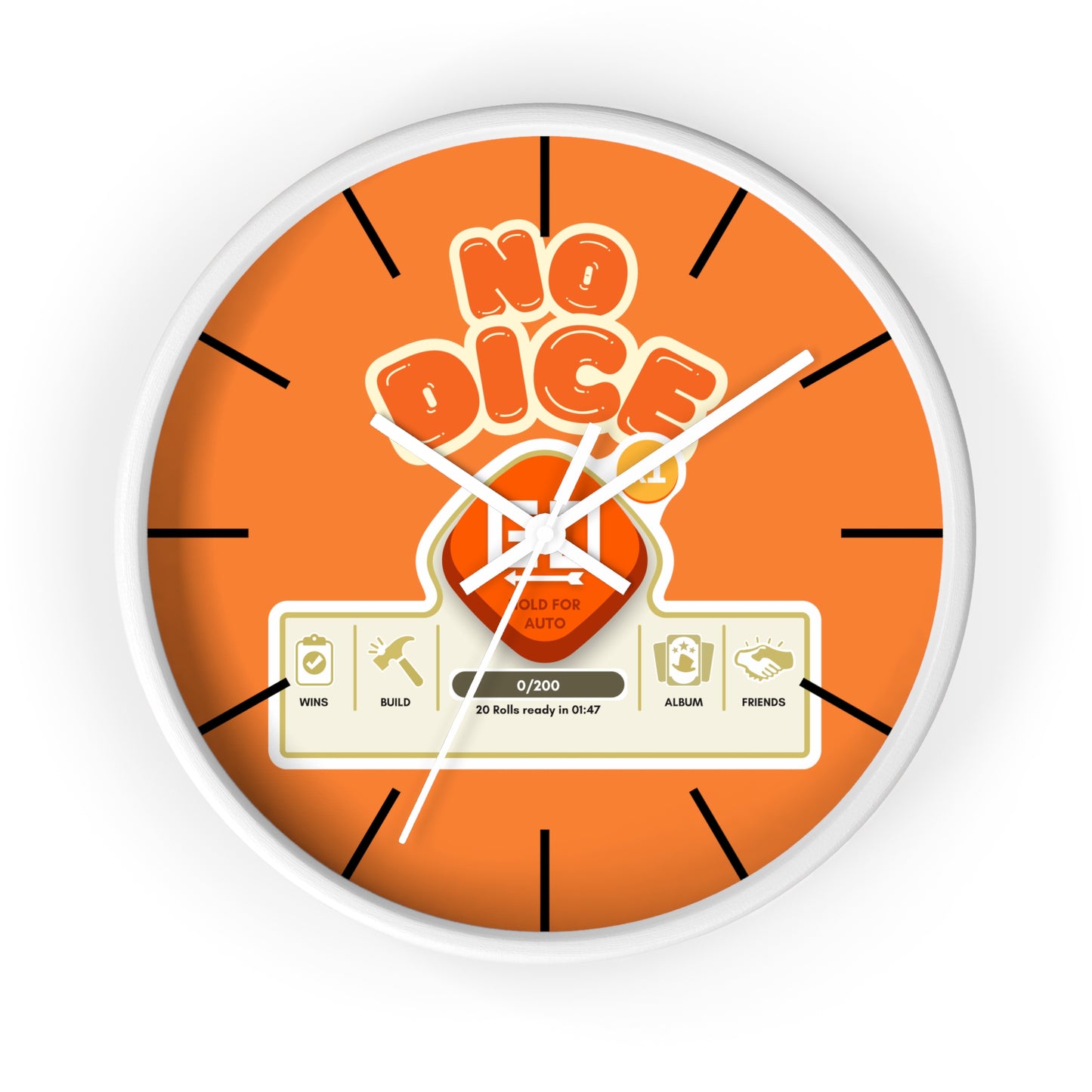 No Dice Wall Clock